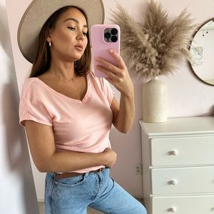 Aerie Pink Scoop Back Top